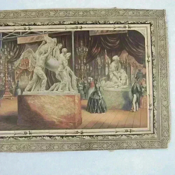 Art Print George Baxter Great Exhibition 1851 Austria Court Antique RARE - Picture 9 of 12